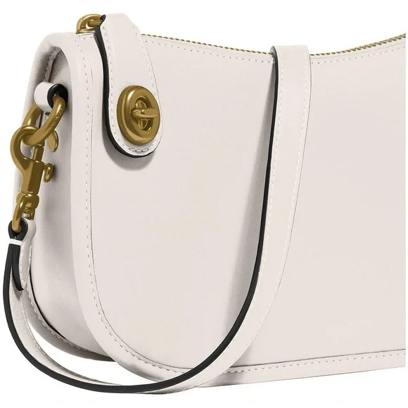 Coach Swinger Bag White Leather Shoulder Bag NWT - Picture 4 of 17